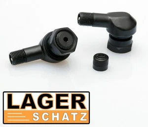 2 x Alu Winkelventile schwarz für BMW R850GS R1100GS R1150GS R1200GS Adventure - Bild 1 von 1
