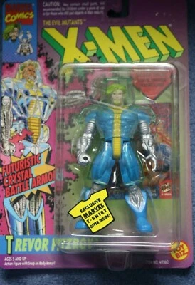 X-Men: Trevor Fitzroy with Battle Armor Action by Toy Biz 1993 (MOC)  - Image 1 of 4