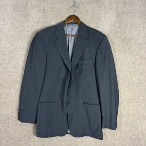 Hugo Boss Einstein Sigma Sport Coat Mens 38 Gray Stripe Wool Blazer Suit Jacket - Picture 1 of 11