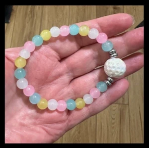 Golfarmband, Golfballarmband, Damen Golf, Fun Golf Geschenk, für große Handgelenke " - Bild 1 von 13