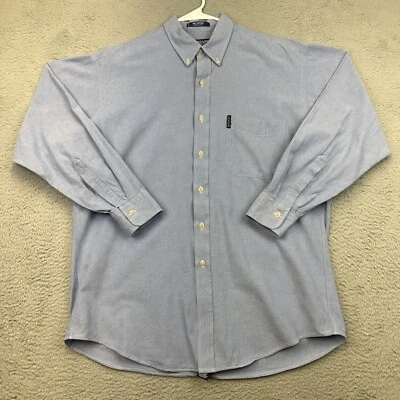 Vintage Chaps Ralph Lauren Shirt Mens Large Blue Cotton Button Business USA Made - Image 1 of 4