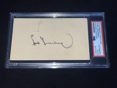 Hank Greenberg Signed GPC PSA Slabbed Detroit Tigers 1956 Baseball Hall Of Fame - Image 1 of 2