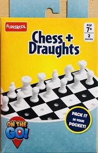 Funskool CHESS + DRAUGHTS On The Go Game Age 7+ FREE SHIP - Picture 1 of 6