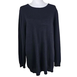 Charter Club Womens Black Cashmere/ Wool Blend Sweater Sz 3X Soft Quiet Luxury - Picture 1 of 8