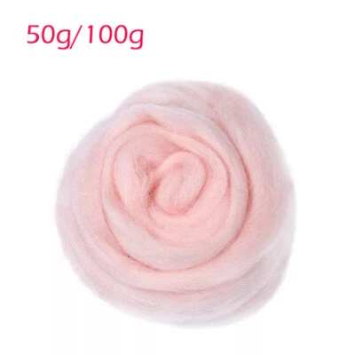 50g/100g Roving Wool Fibers, 40 Color Soft Felting Wool Needle Felting Materials - Image 1 of 4