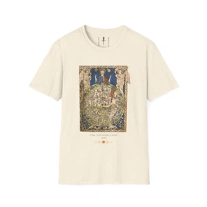 Camiseta PSalter World Map 1265 Flat Earth Unisex Estilo Suave - Imagen 1 de 24