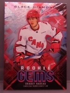 2024-25 Black Diamond Rookie Gems RED RG-BN Bradly Nadeau 74/100 Hurricanes RC - Bild 1 von 7