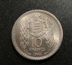 Moneda de 10 francos de Mónaco 1946 sin circular - Imagen 1 de 5