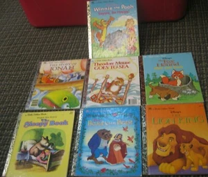 Vtg A Little Golden Book Classic Lot Of 7 : Sleepy, Pooh, Jonah, Lion King  O-25 - Imagen 1 de 5