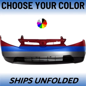NEW Choose Your Color Front Bumper For 2006-2008 Honda Civic 4-Door Sedan 1.8L - Picture 1 of 8