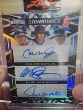 2023 Leaf Vibrance Signatures 6 Yount Boggs Ripken Mattingly Sandberg Molitor /8