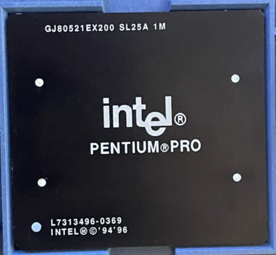 Pentium Pro Black Fiber - GJ80521EX200 SL25A - Tested and Working - Image 1 of 2