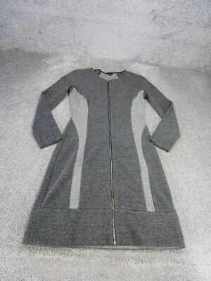 Vestido Theory Bodycon para mujer 8 gris mezcla de algodón cremallera frontal Foto 1 de 4