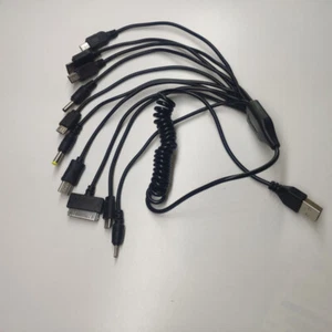 Universal USB Charger Cable for Cell Mobile Phone PSP Sony Ericsson 10 in 1 - Zdjęcie 1 z 9
