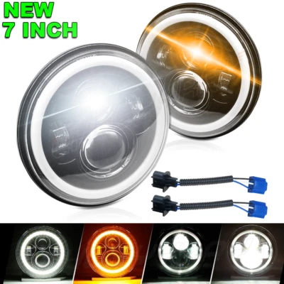 7 英寸密封光束 LED 车头灯光环适用于道奇 B100 B150 D300 W100 W200 拾音器 — 第 1/4 张图片