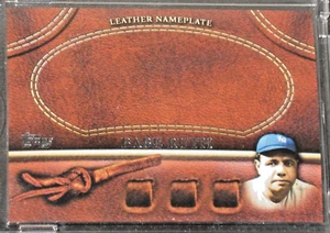 Guanto BABE RUTH 2011 Topps Vault in pelle prodotta prova targhetta 1 di 1 1/1 - Foto 1 di 2