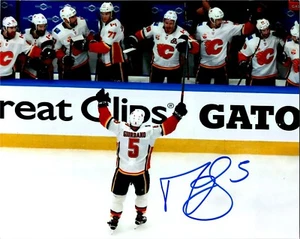 Foto firmata Mark Giordano 8x10 - Fiamme di Calgary - COA NHL HOF autografata - Foto 1 di 1