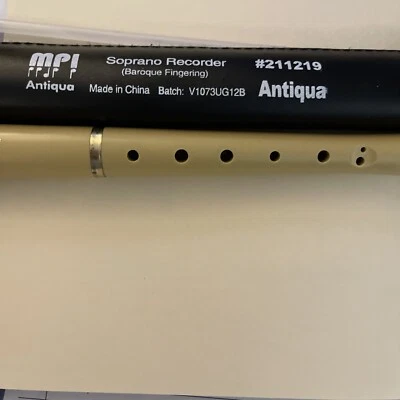 MPI Plastic Soprano Antigua Recorder with Case Used - Image 1 of 4