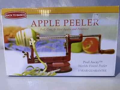 BACK TO BASICS Peel Away Apple Peeler Model A505 Clamp On Open Box Complete - Image 1 of 4