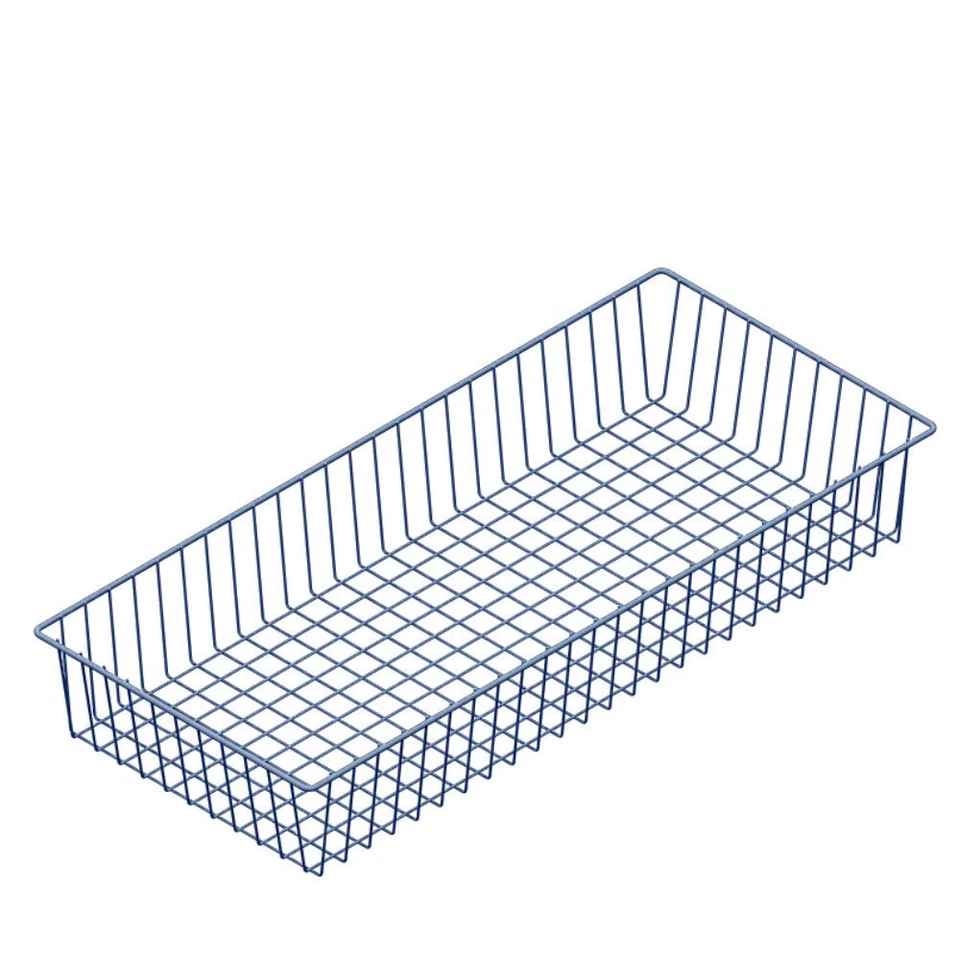 ELEMENT SYSTEM 10705-00003= Drahtkorb mit Träger 800x350 mm weißalu RA 50|32 Element Regal