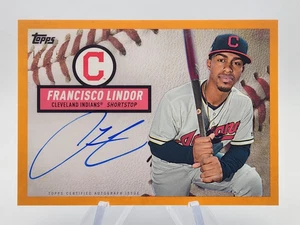 Francisco Lindor 2019 Topps Brooklyn Collection Auto Orange /25 #BCA-FLI - Picture 1 of 2