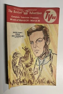 VINTAGE 1963 REGIONAL TV GUIDE BOSTON SUNDAY ADVERTISER TVUE DICK CHAMBERLAIN - Picture 1 of 2