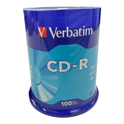 Verbatim 94554 52x CD-R 700MB Capacity Gray 100/Pack - Image 1 of 3