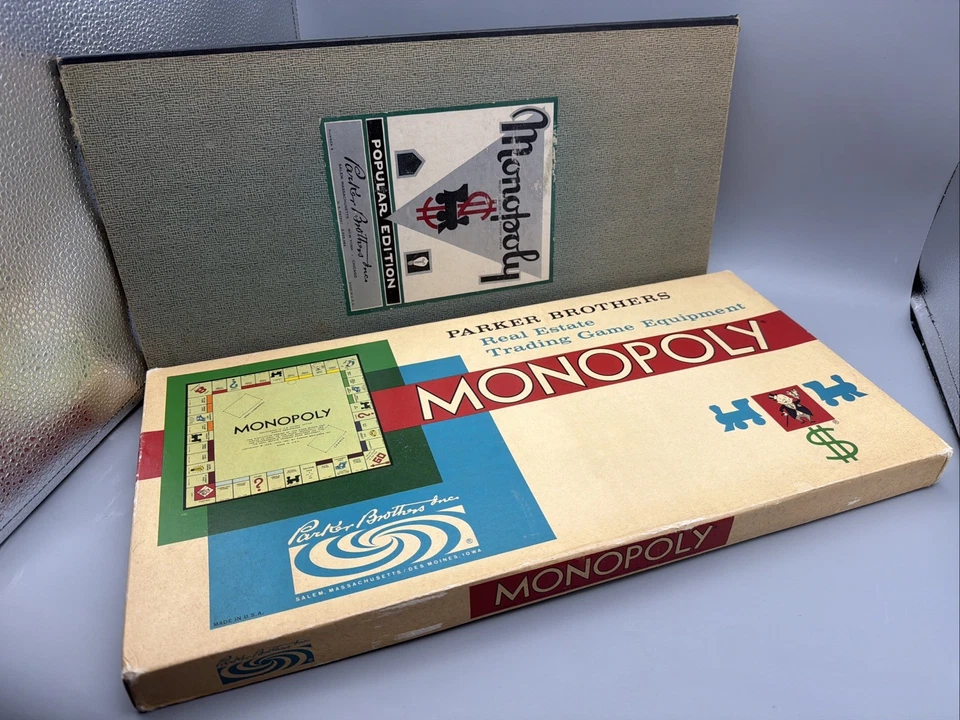 Vtg 1961 Monopoly Board Game By Parker Brothers game Items Sealed Bonus 8 Board - Image 1 of 4
