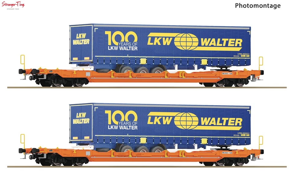 Roco Wascosa Sdgnss T5 Pocket Wagon Set (2) LKW Walter Load VI 1:87 HO Scale - Image 1 of 1