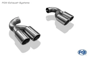Duplex Endrohrsatz VW Touareg 7L je 2x90mm rund schräg - Picture 1 of 4