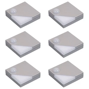 6 x LED Unterbauleuchte Nachtlicht Lampe warmweiß 3x AA Batterien Bewegunssensor - Bild 1 von 4