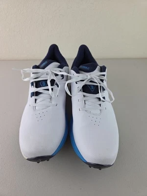 Zapato de golf Under Armour UA Drive Pro con clavos para hombre talla 12 Blanco Azul (3026918-101) Foto 1 de 4