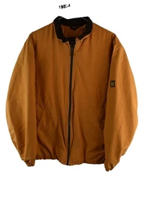 BELSTAFF Orange Bomber Jacket size L Mens Full Zip Cotton Linen Casual Outdoors - Picture 1 of 9