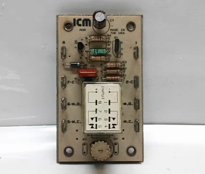 ICM CORP MOR 120A2Y720 DELAY TIMER CIRCUIT BOARD 9910 JB/52 - Image 1 of 4