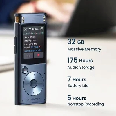 iFLYTEK SR302 PRO Smart Recorder Multiple Language Text Translate Recording Pen - Image 1 of 4