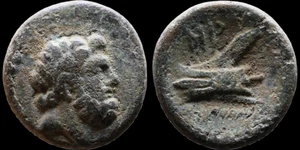 Antike griechische Münze. Phoenicia, Arados. Bronzemünze, Jahrgang 145. #1695 - Bild 1 von 1