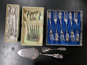 Vintage Antiko 100 Hildesheimer Rose versilbert Dessertset - 16 Teile - Bild 1 von 13