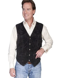 Scully SNAP FRONT VEST 507 (BLACK /SOFT TOUCH LAMB,2XT) - Picture 1 of 1