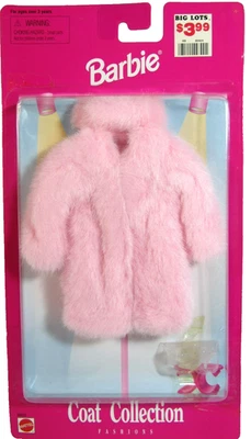 TRAJE ABRIGO Y SOMBRERO BARBIE 1998 COLECCIÓN MODA ROSA PIEL ABRIGO Y SOMBRERO #68650 - SIN USAR, EN CAJA Foto 1 de 3