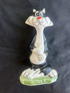 Vtg WARNER BROS Sylvester the Cat Italian Ceramic Full & Sealed Amaretto Bottle - Picture 1 of 6