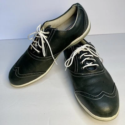 Zapatos de golf FootJoy LoPro para mujer 9M azul marino brillante 97313 punta de ala Oxford sin clavos Foto 1 de 4