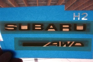 2017 2018 2019 CROSSTREK "SUBARU AWD" TAILGATE EMBLEM OEM NEW CHROME - Picture 1 of 2