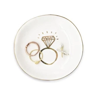 Plato de anillo comprometido, plato de anillo de boda, este anillo me hace parecer comprometido,  Foto 1 de 4