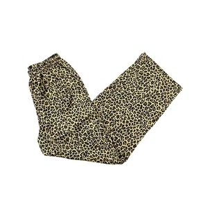 Victoria's Secret satin leopard Lounge Pajama Pants women's size SMALL wide leg - Picture 1 of 6
