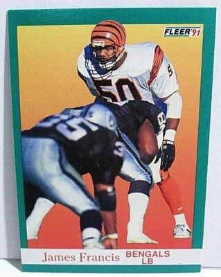 1991 Fleer James Francis #20 - Bengals - Image 1 of 2