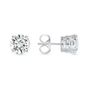 2 Ct IGI CERTIFIED Real Lab Grown Diamond Studs Earrings in 14k White Gold D VS1 - Picture 1 of 10