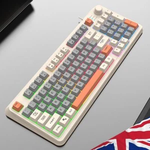 Mechanical Keyboard 94 Keys K82 Gaming Keyboard RGB Light for PC Tablet Desktop - Picture 1 of 9