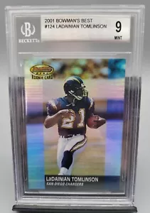 2001 BOWMANS BEST ROOKIE SERIE #605/1499 LADAINIAN TOMLINSON #124 BGS 9 (NEUWERTIG) - Bild 1 von 3