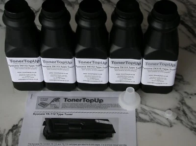 Refil de toner cinco garrafas Kyocera FS-720 820 920 FS-1016MFP 1116 TK-110E TK-112 - Imagem 1 de 2