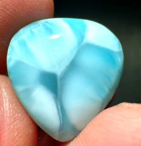 16.7ct Rare NATURA Larimar Stone Copper Pectolite Polished specimen - Picture 1 of 8